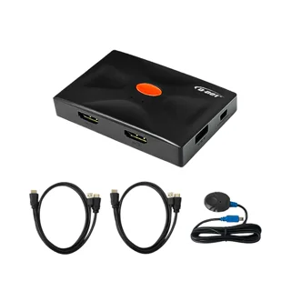 سوئیچ KVM دو پورت HDMI/USB همراه با کابل