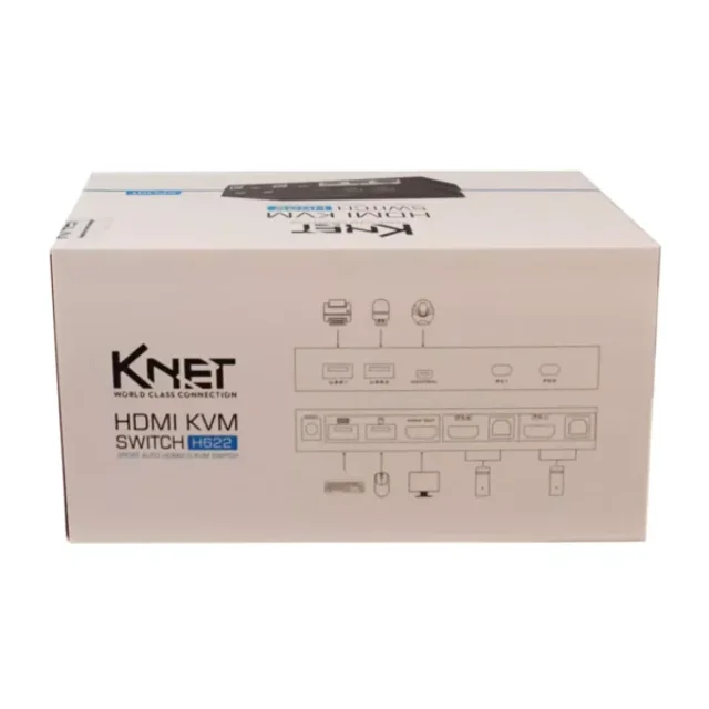 کی وی ام سوییچ 2 پورت HDMI کی نت K-H622